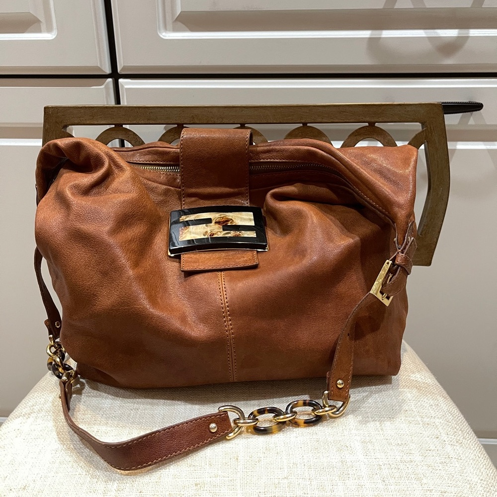 Fendi hobo soft leather bag